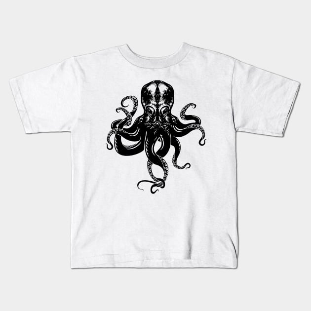 Octopus Kids T-Shirt by TattooMonsters